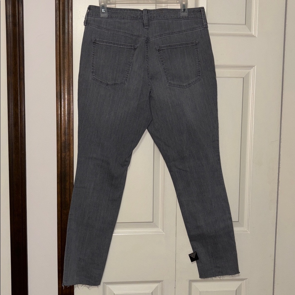 Universal Thread Gray Denim Button Up Skinny Jeans - image 4